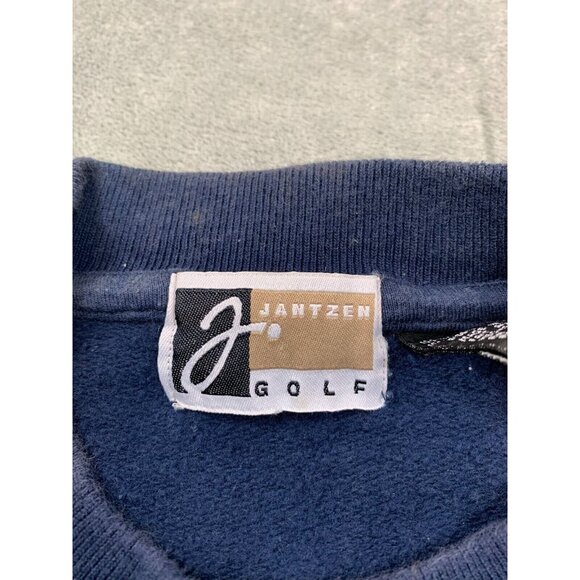 VTG Jantzen Golf Pullover Sweatshirt Unisex Medium Blue Championship Embroidered - Picture 3 of 11
